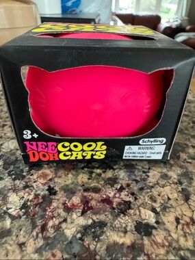 NeeDoh Cool Cats Pink Squeeze Toy by